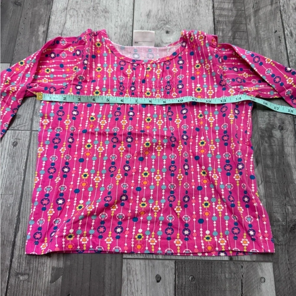 Hanna Andersson Cotton Pink Floral Long T-Shirt Tee 120